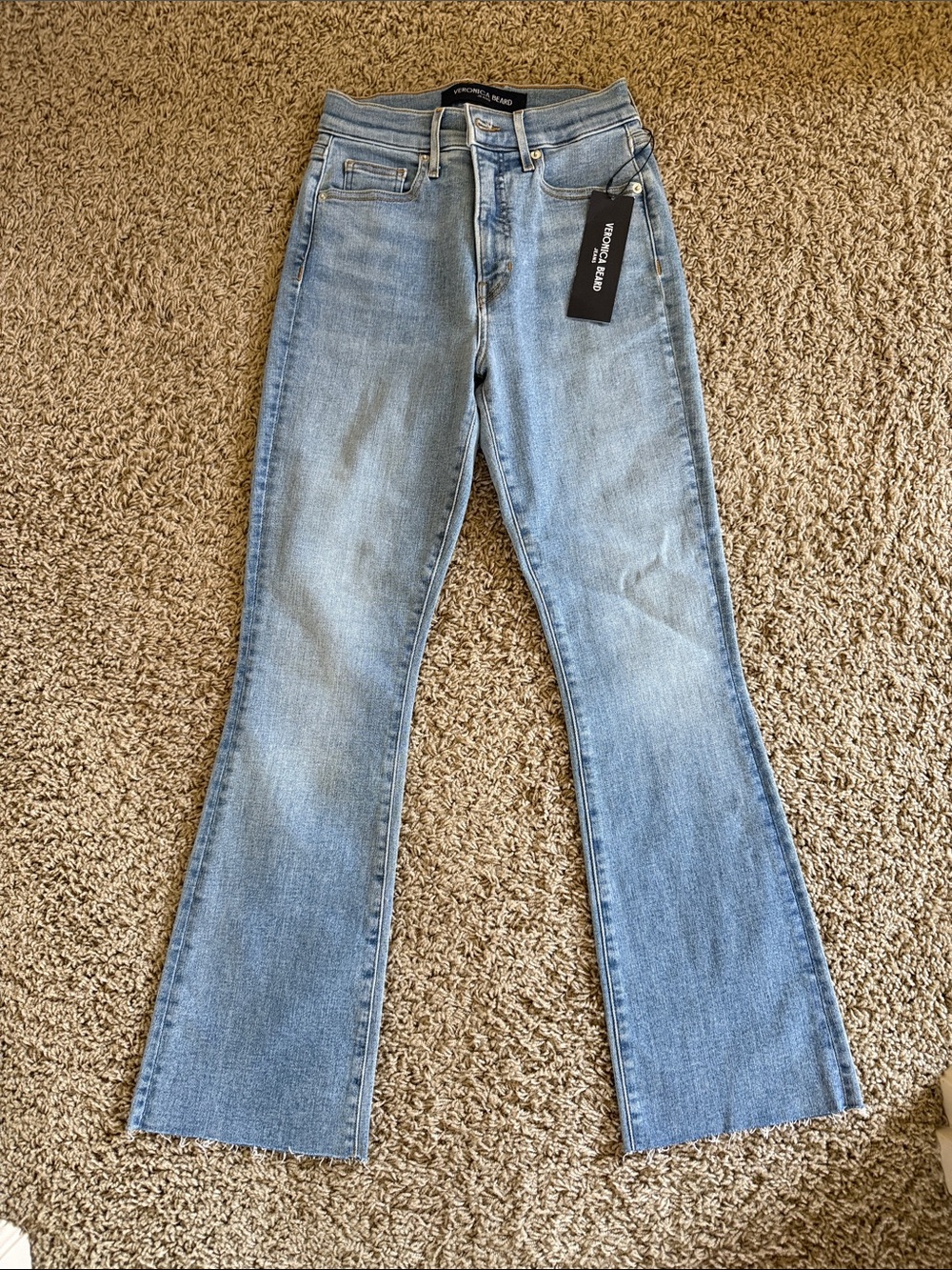 Veronica Beard Light Blue Flared Jeans